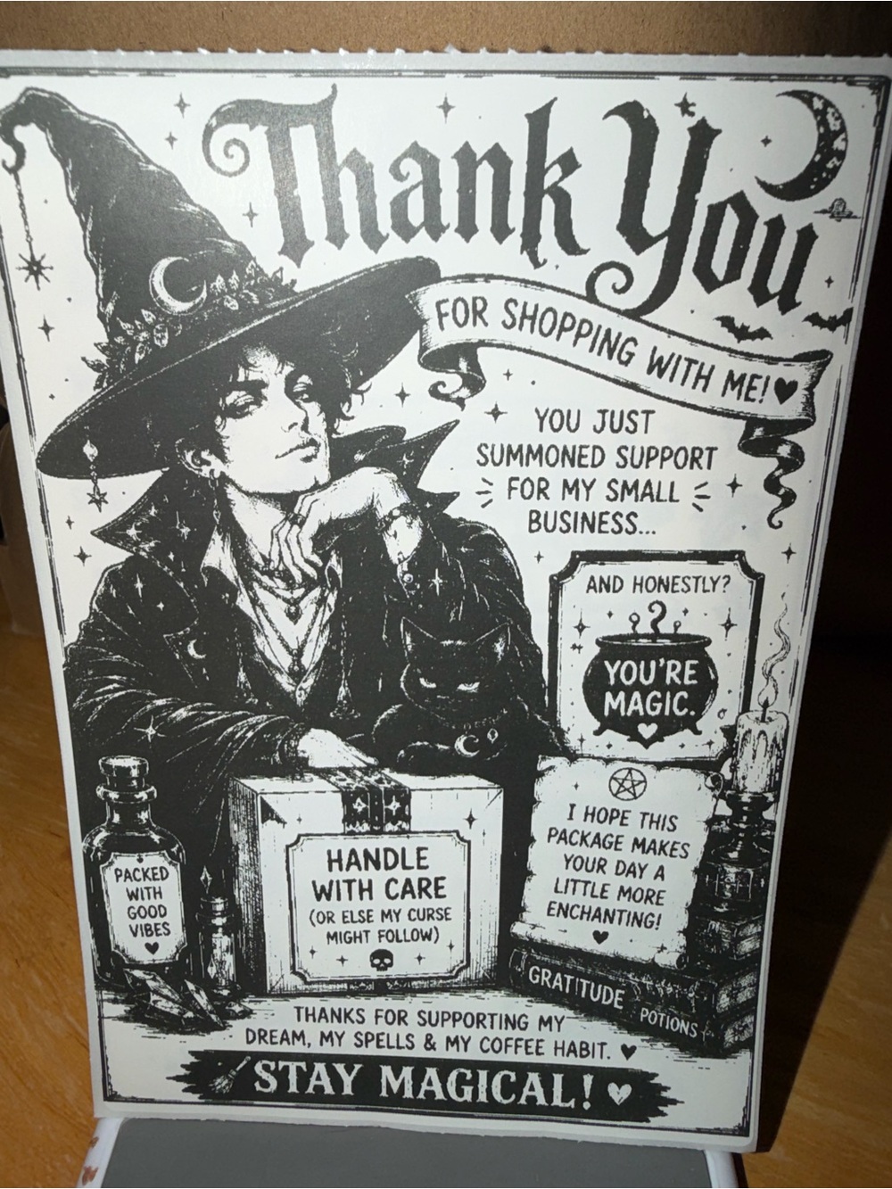 Witchy Thank You Sticker 50 count 4x6